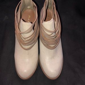 Nude ankle booties